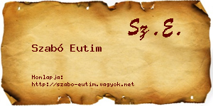 Szabó Eutim névjegykártya
